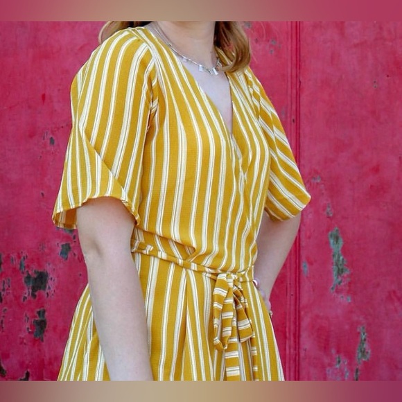Yellow Striped Romper - Altar’d State - Picture 8 of 10